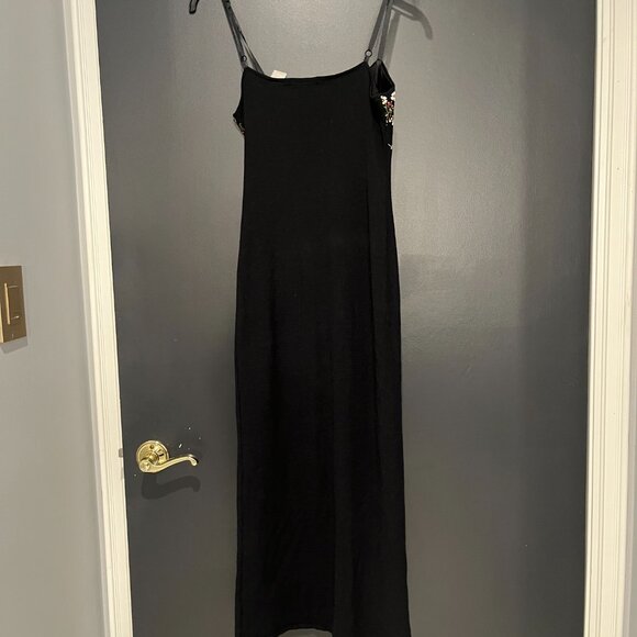 VTG 90s Floral Embroidered Maxi Dress with Sweater Hugo Buscati Size XS - Picture 8 of 11